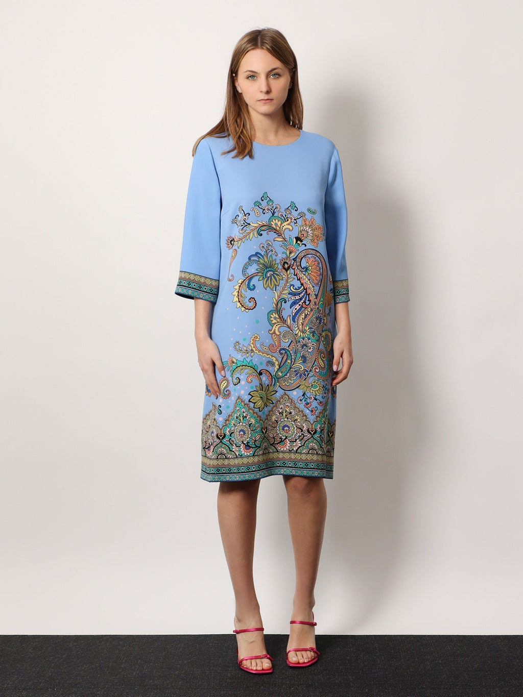 Etro Women Stretch Viscose Dress With Iconic Print