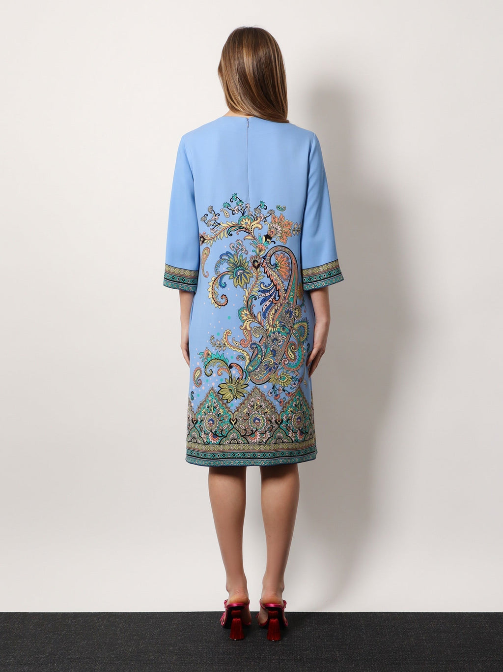 Etro Women Stretch Viscose Dress With Iconic Print