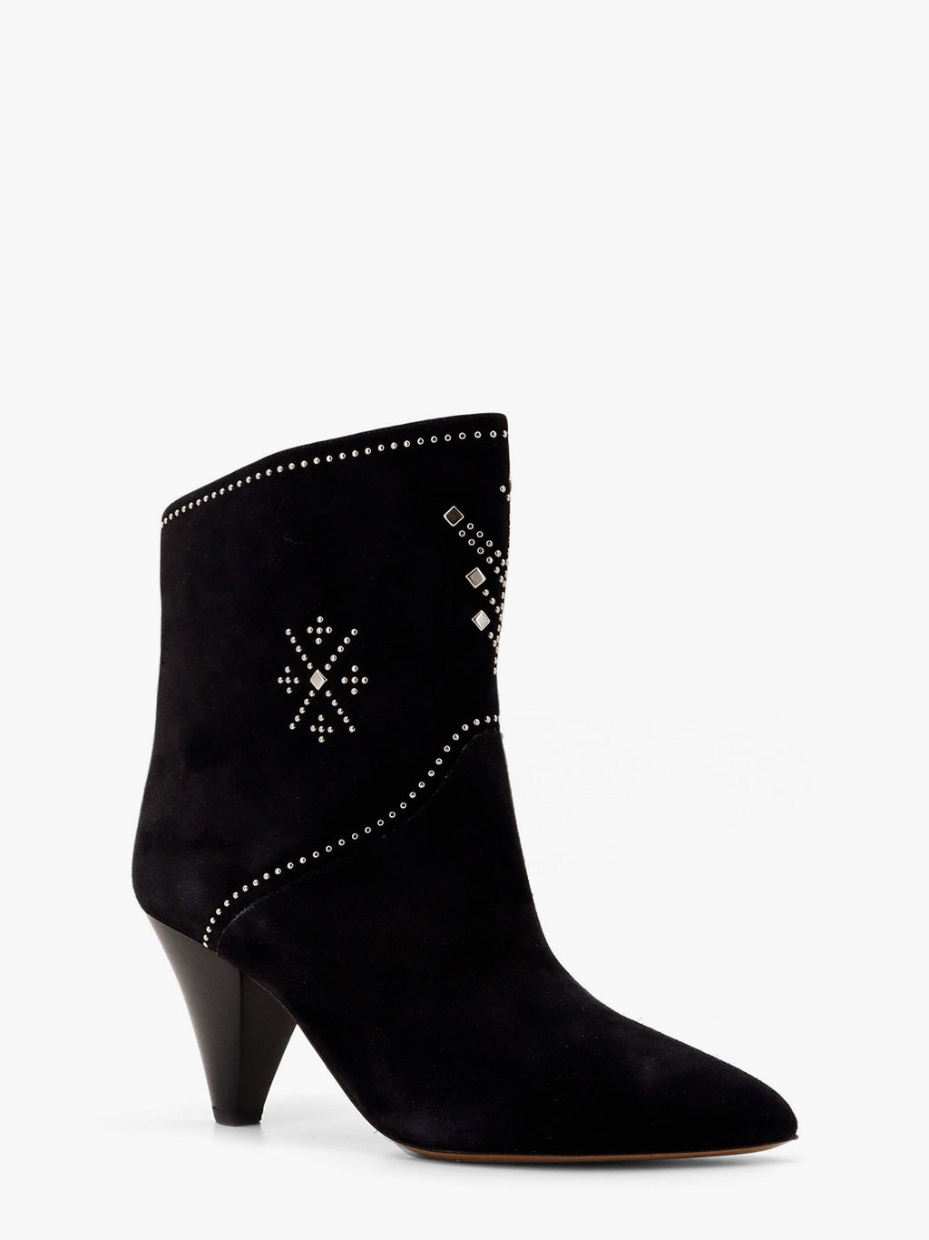 Isabel Marant Women Loline Suede Ankle Boots With Micro Studs
