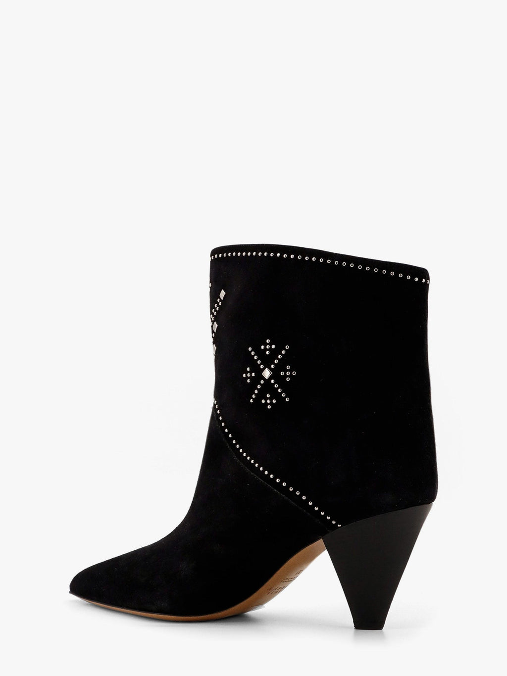 Isabel Marant Women Loline Suede Ankle Boots With Micro Studs