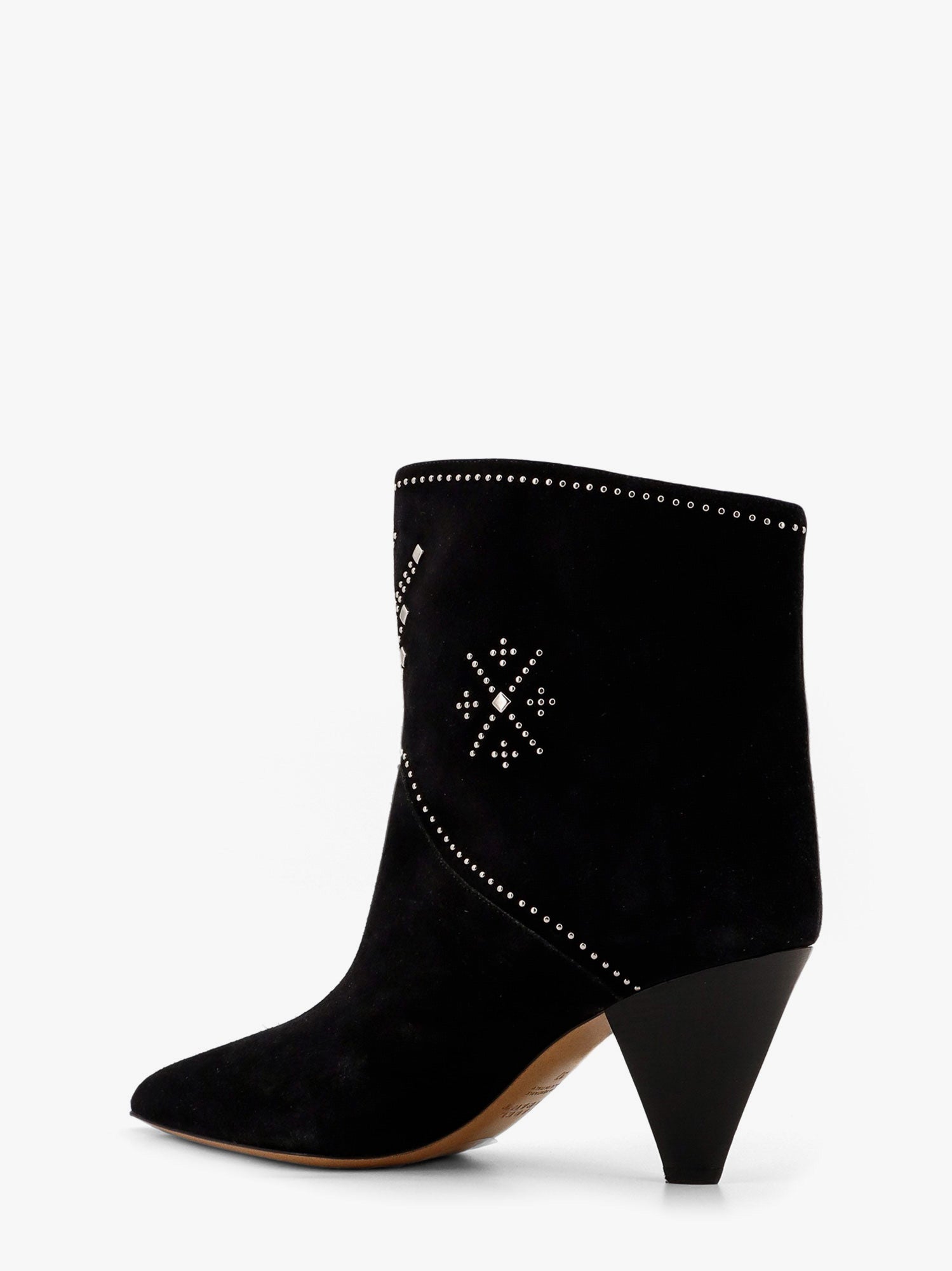 Isabel Marant Women Loline Suede Ankle Boots With Micro Studs