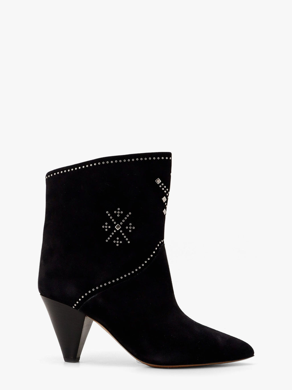 Isabel Marant Women Loline Suede Ankle Boots With Micro Studs