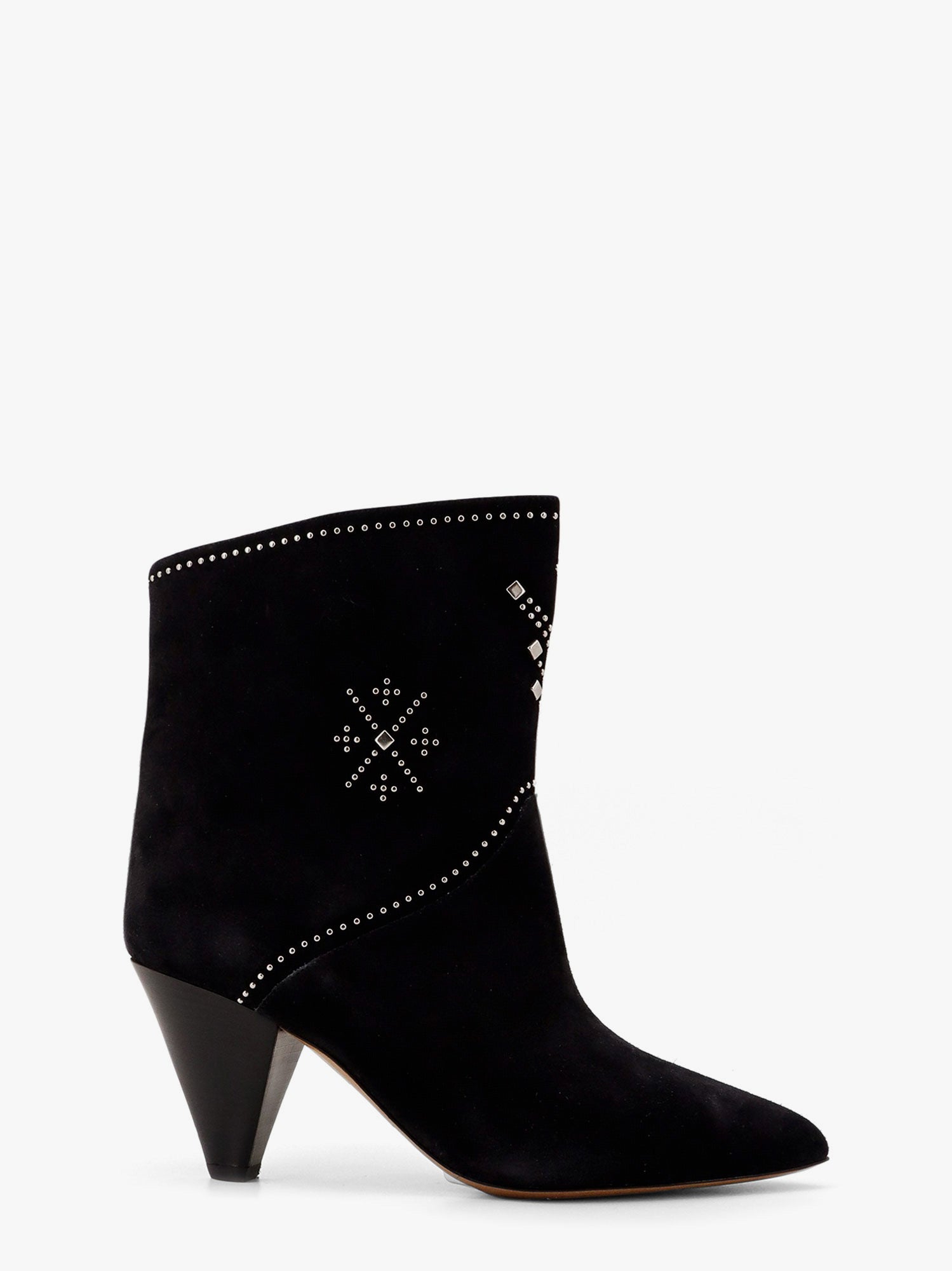Isabel Marant Women Loline Suede Ankle Boots With Micro Studs
