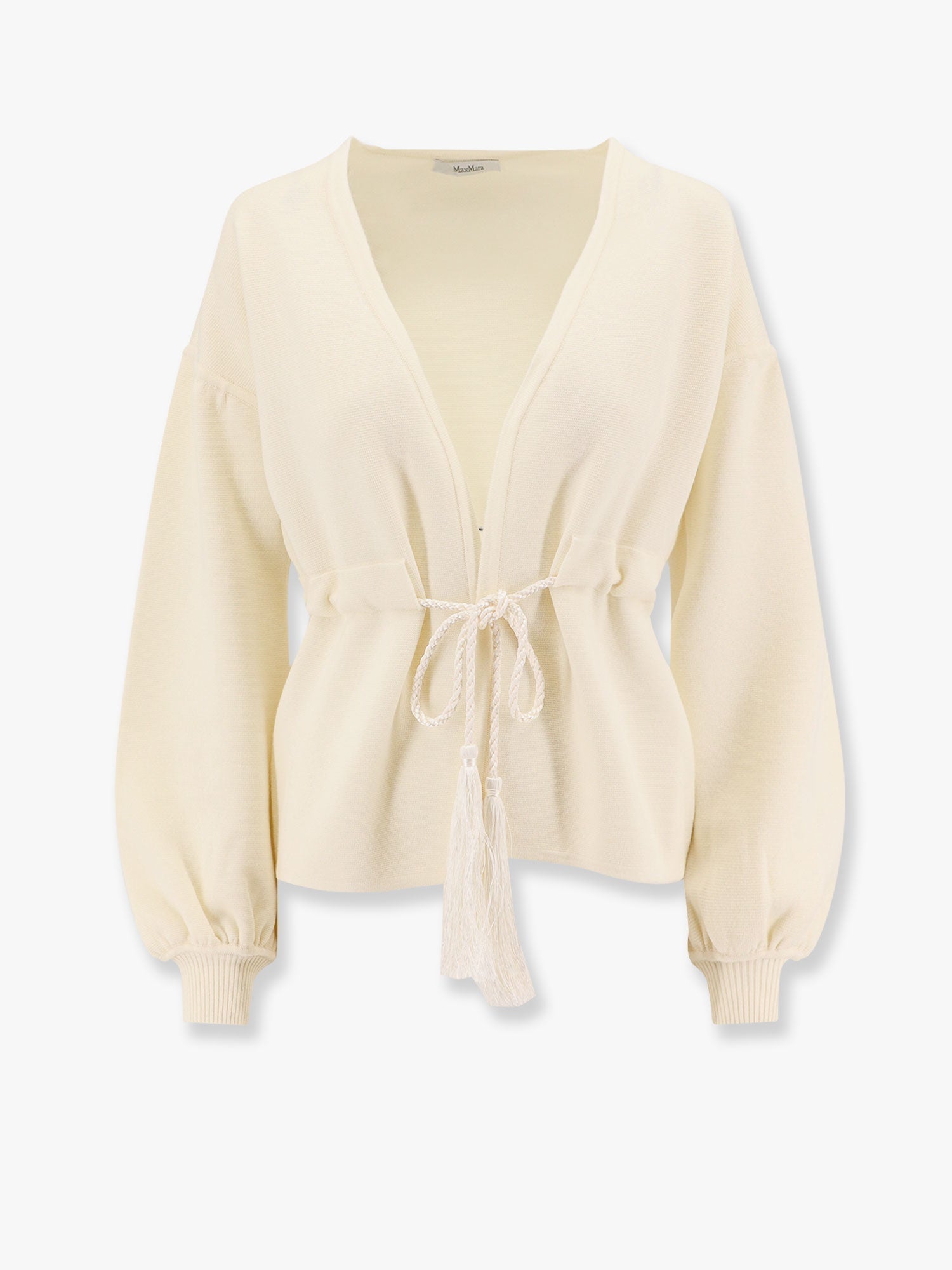Max Mara Women Tiberio Virgin Wool Cardigan With Rope At Waist