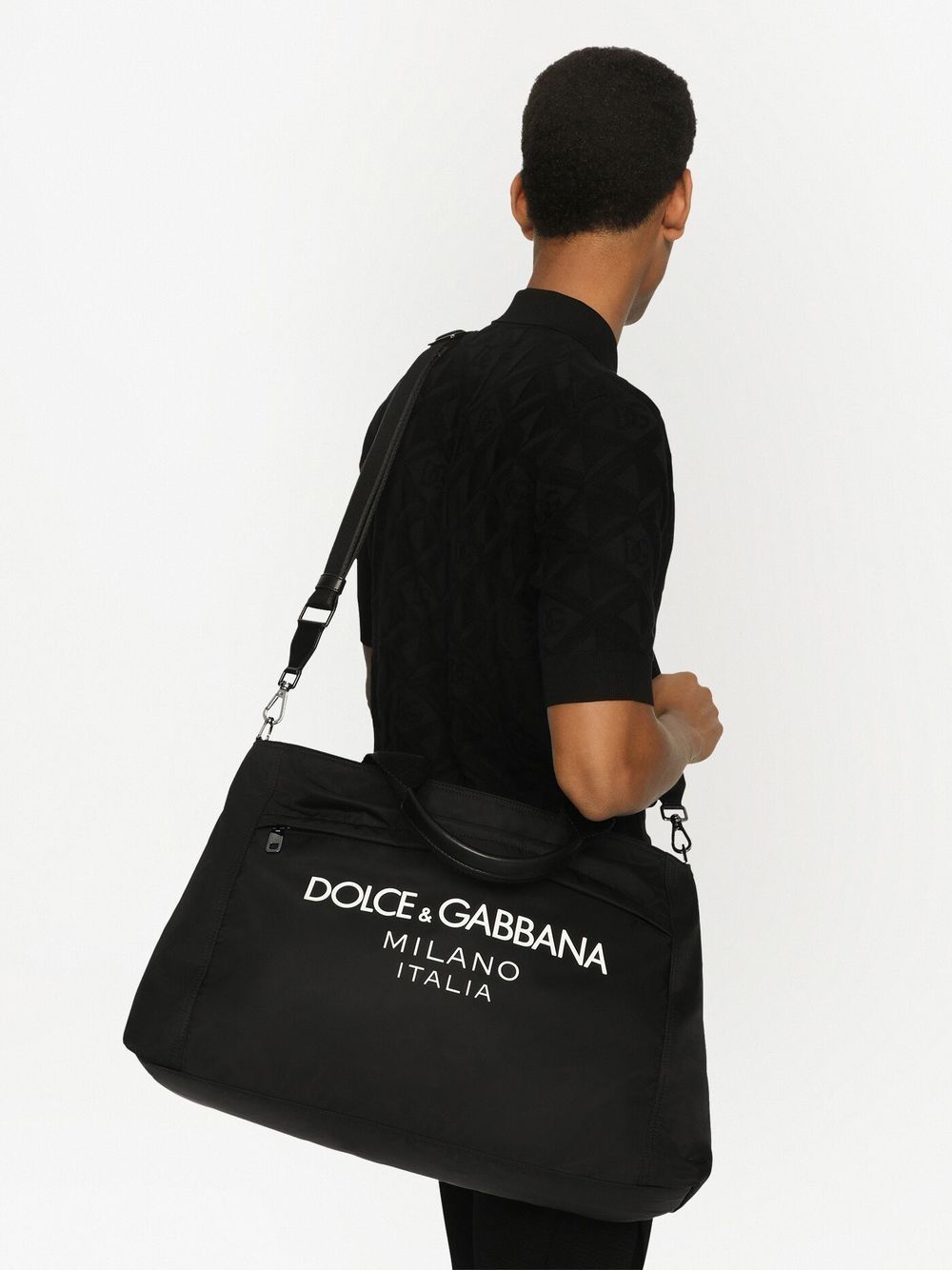 Dolce & Gabbana Men Logo-Lettering Nylon Holdall