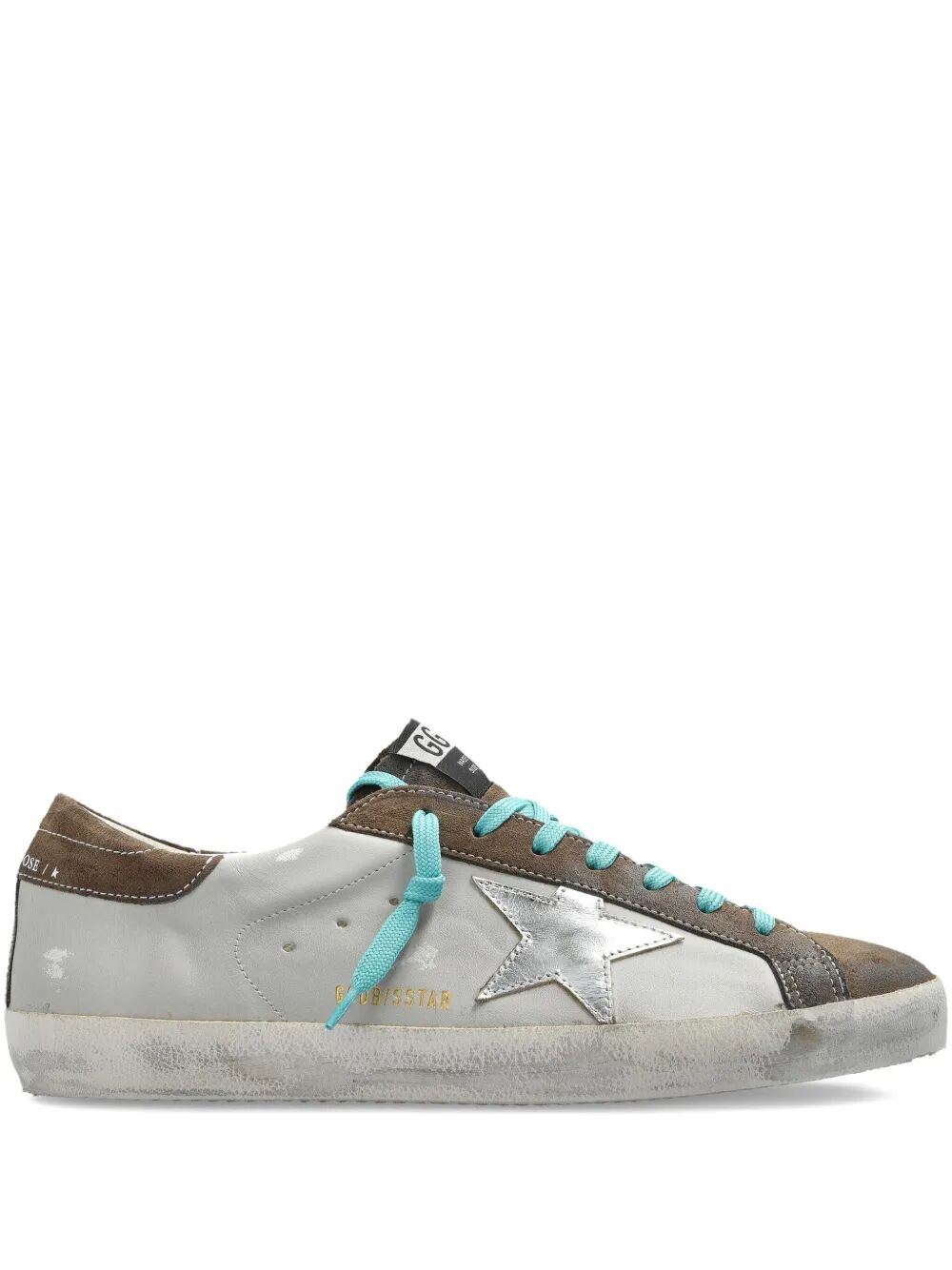 Golden Goose Men "Super Star" Leather Upper Suede Toe Tongue And Heel Laminated Star Sneakers