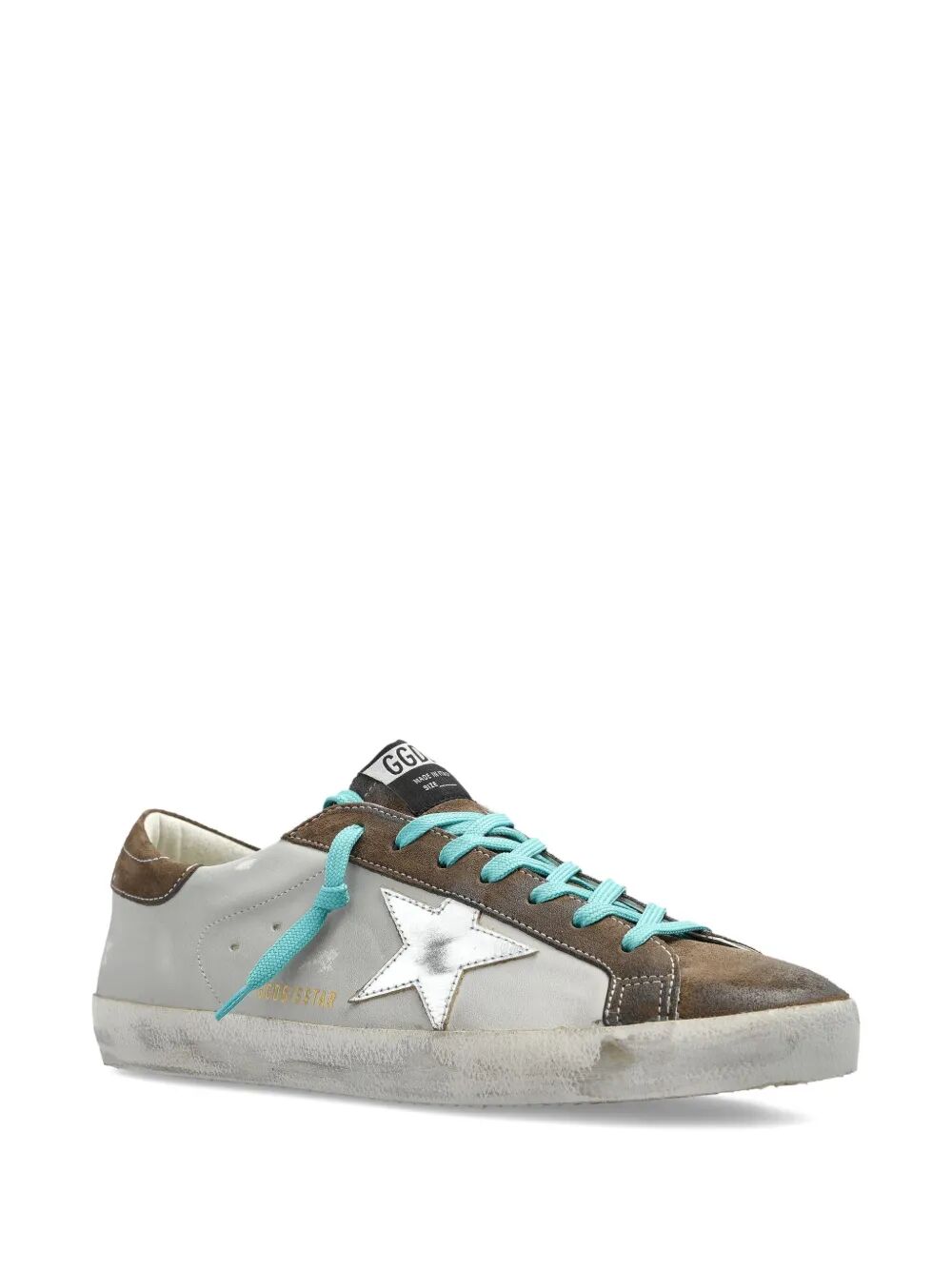 Golden Goose Men "Super Star" Leather Upper Suede Toe Tongue And Heel Laminated Star Sneakers