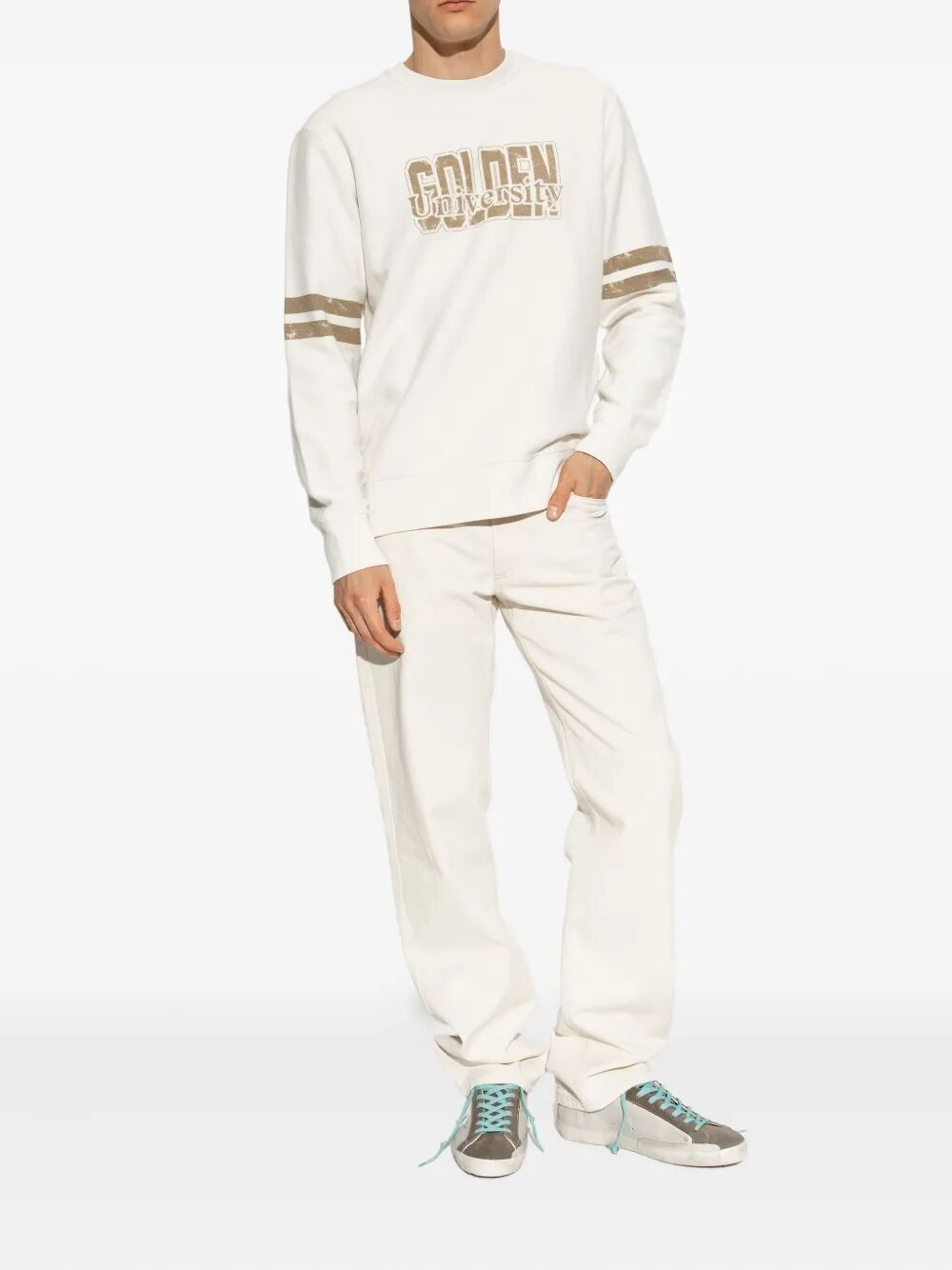 Golden Goose Men "Super Star" Leather Upper Suede Toe Tongue And Heel Laminated Star Sneakers