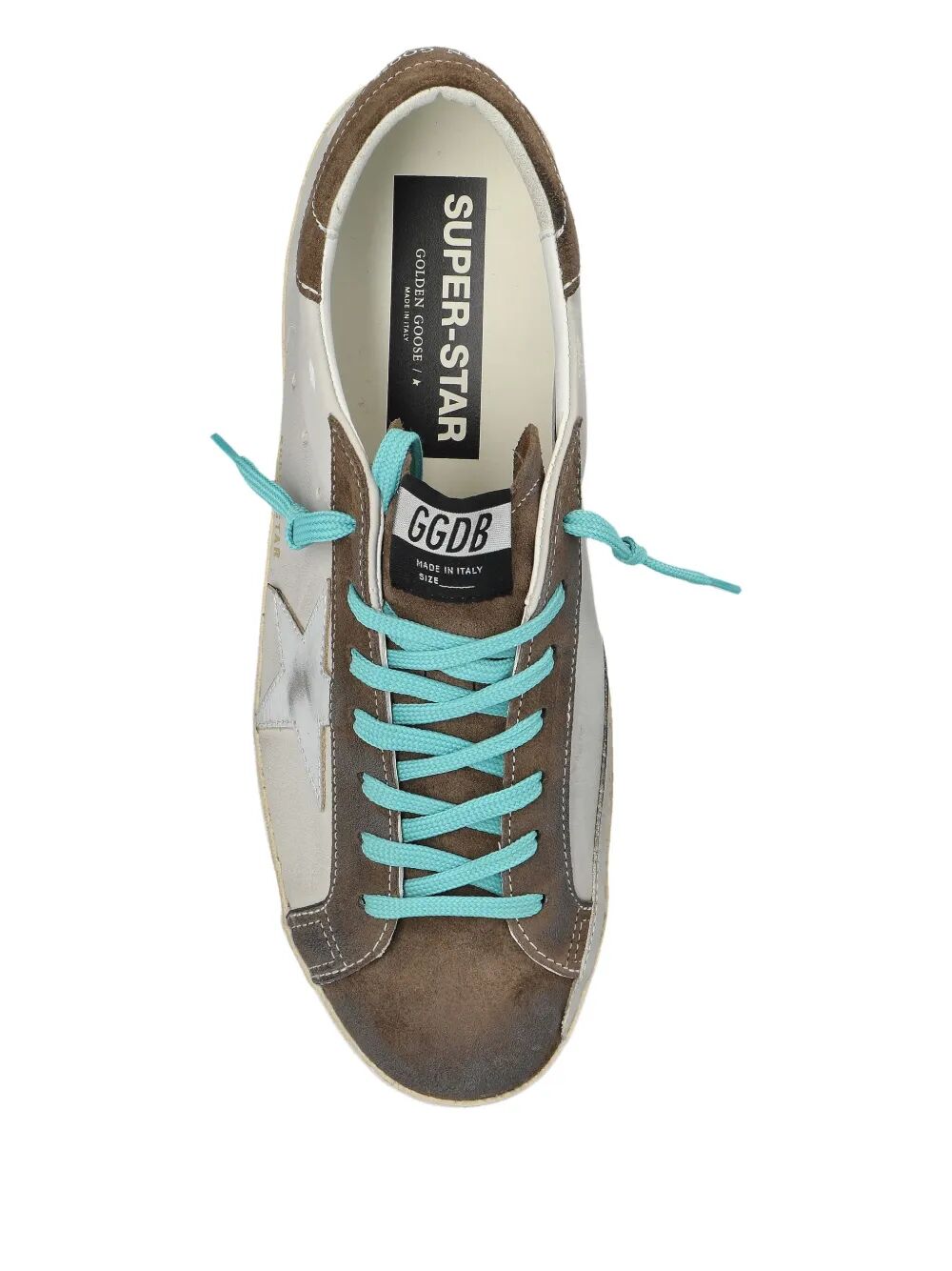 Golden Goose Men "Super Star" Leather Upper Suede Toe Tongue And Heel Laminated Star Sneakers