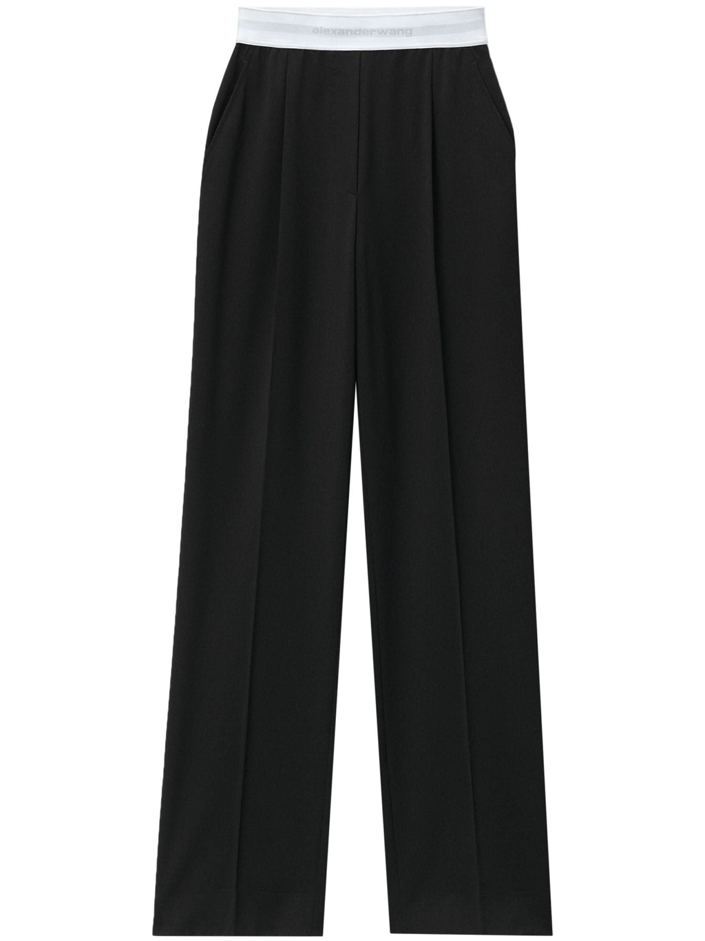 Alexander Wang Women High Waisted Pleated Pant With Logo Elastic