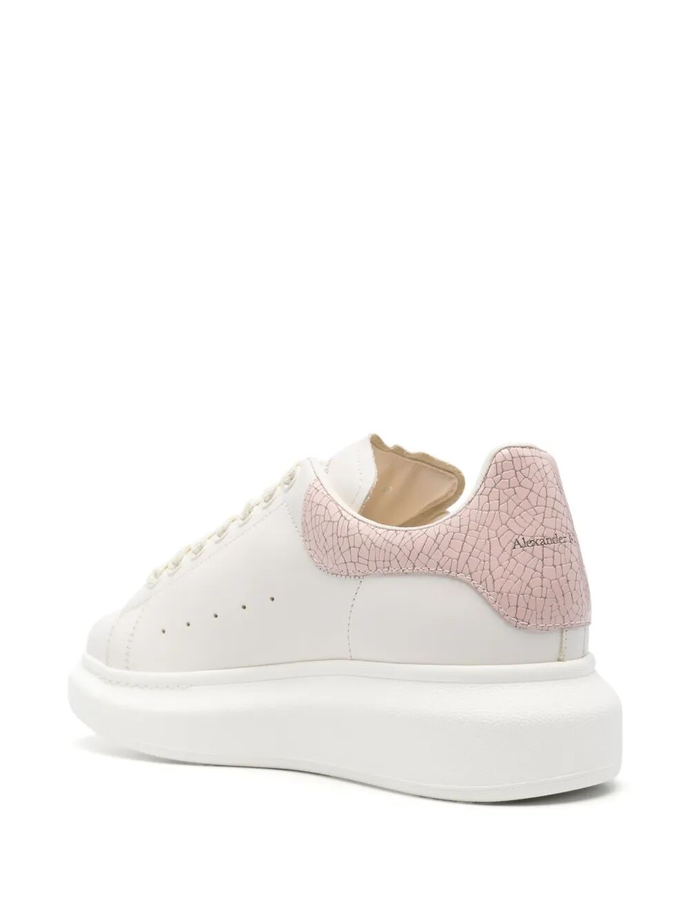 Alexander Mcqueen Women Oversized Sneaker With Crackled Heel Tab