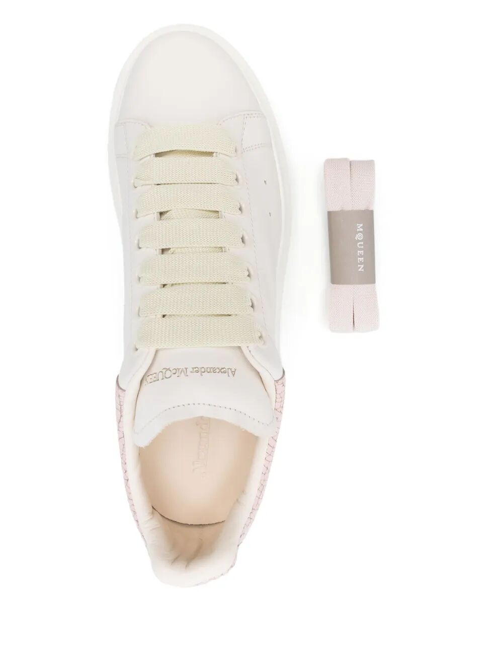 Alexander Mcqueen Women Oversized Sneaker With Crackled Heel Tab