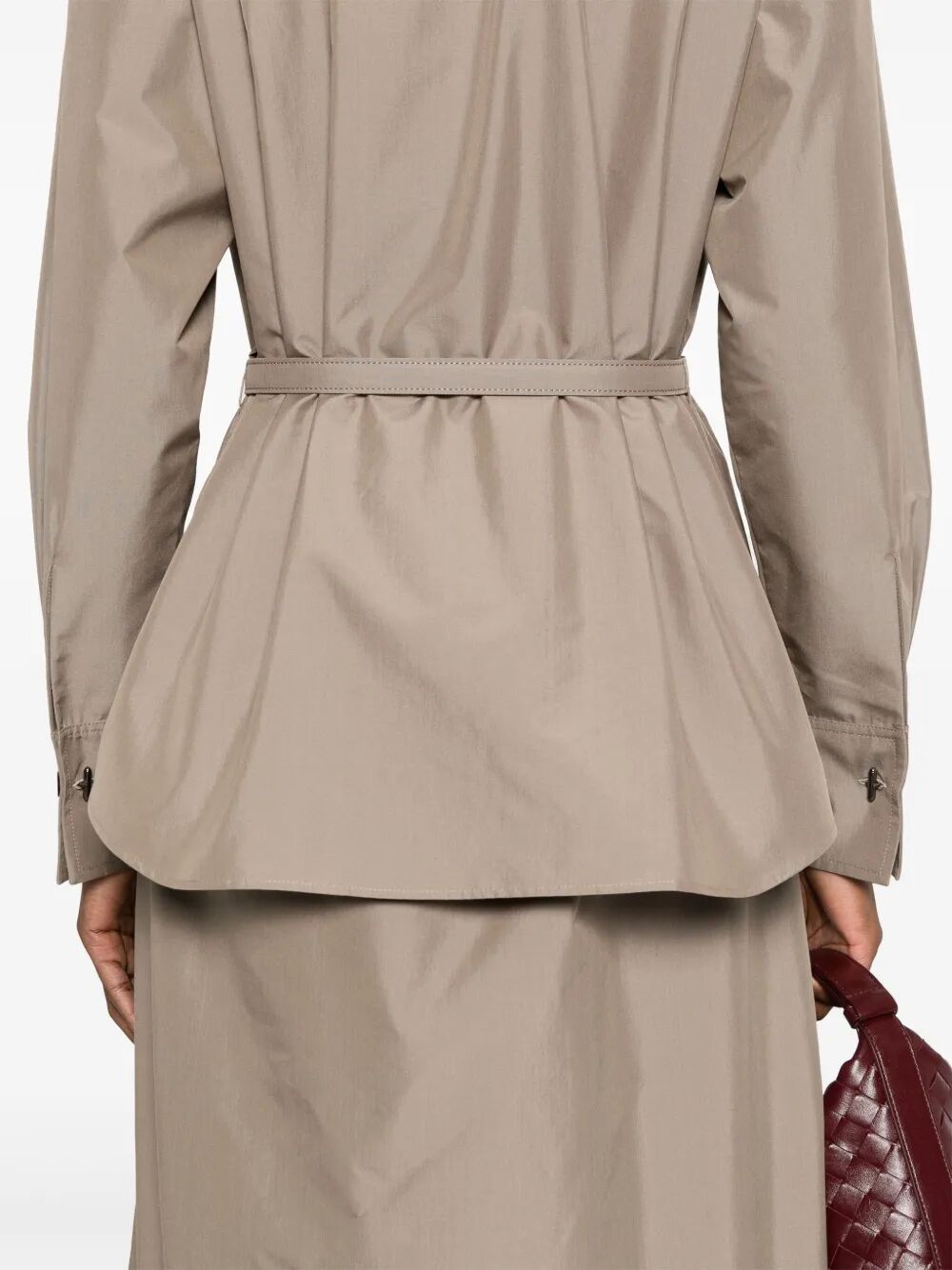 Fendi Women Poplin Belted Shirt Dress