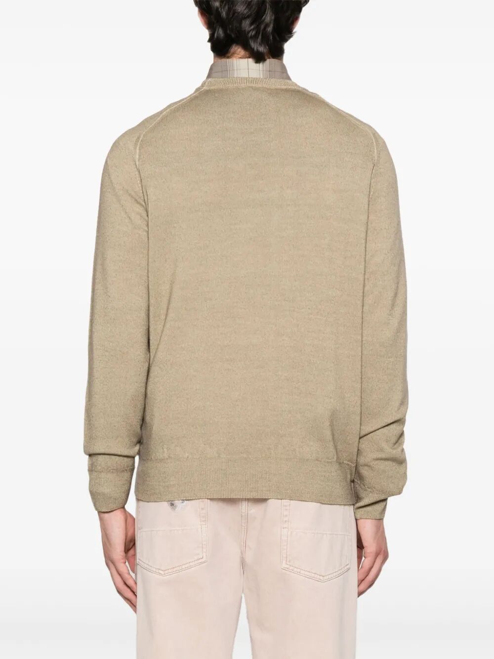 Etro Men Two-Tone Midweight Knit Wool Pullover