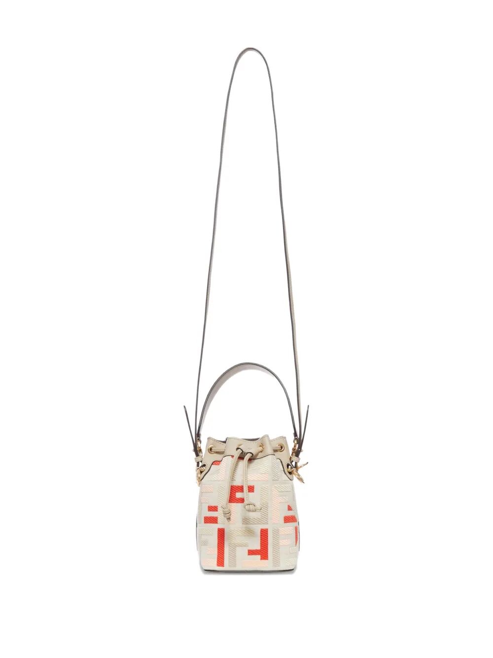 Fendi Women Mini Mon Tresor Ff-Jacquard Bucket Bag