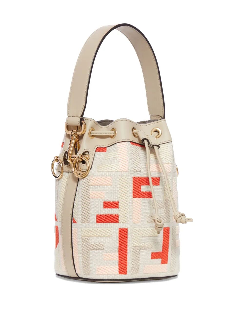 Fendi Women Mini Mon Tresor Ff-Jacquard Bucket Bag