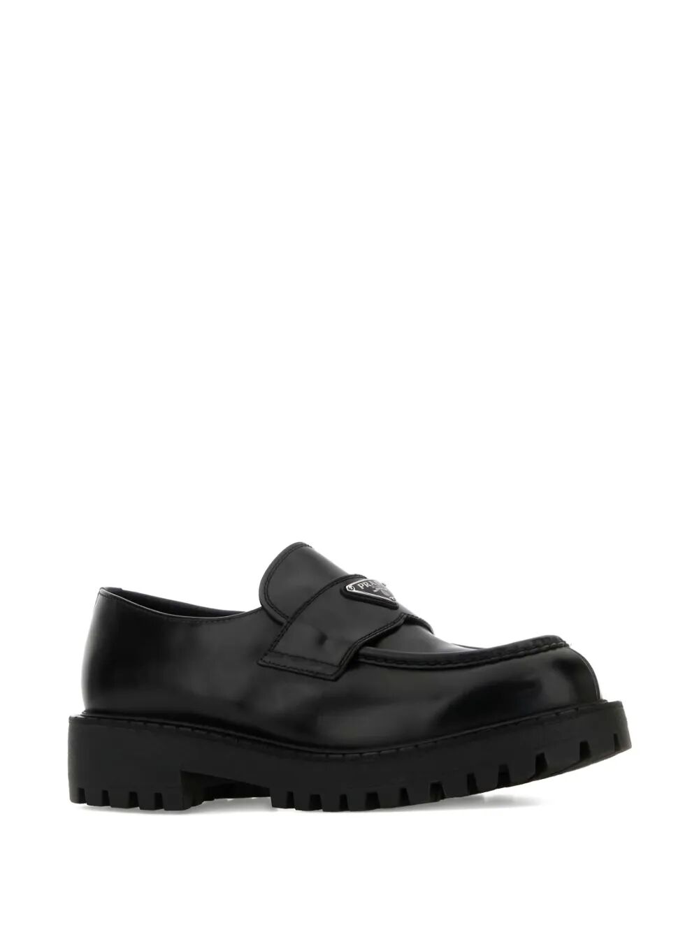 Prada Men Chunky Sole Leather Loafers
