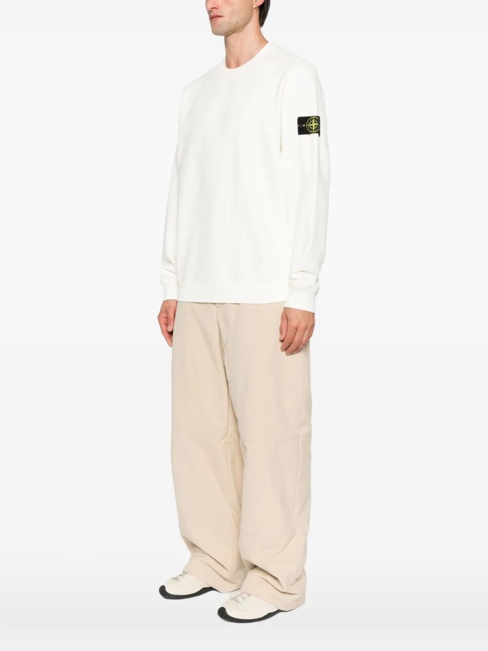 Stone Island Men Cotton Fleece Crew Neck Sweatshirt
