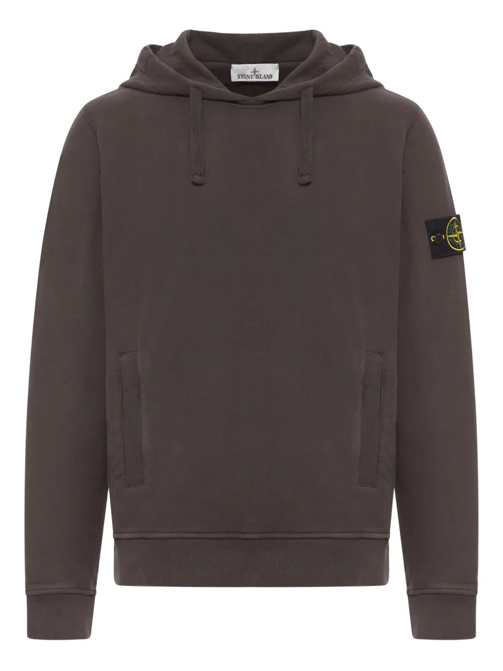 Stone Island Men Brushed Organic Cotton Fleece Hoodie