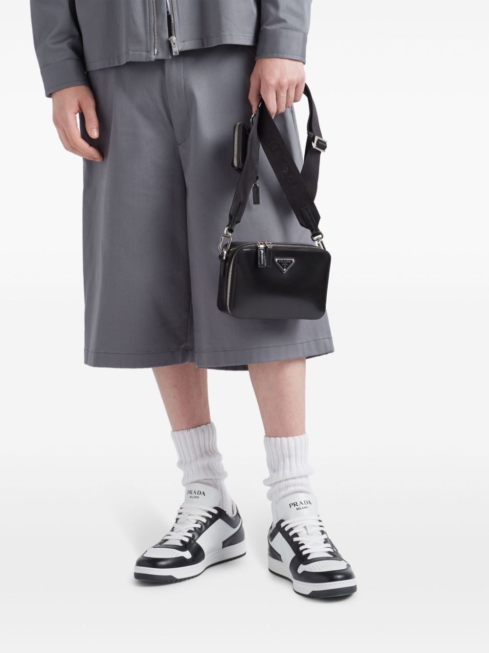 Prada Men Two-Tone Downtown Sneakers