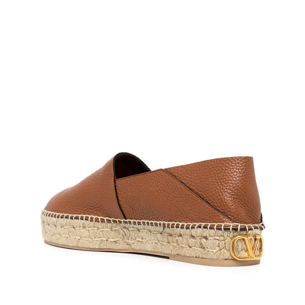 Valentino Garavani Logo-Plaque Leather Espadrilles Men