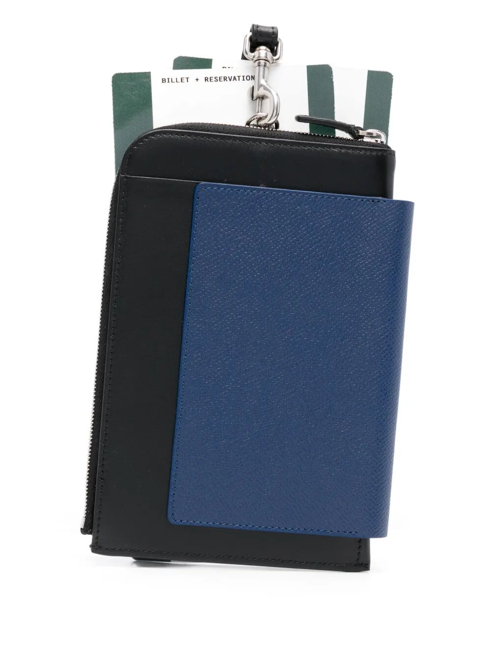 Balenciaga Men Semi Matte Leather Passport Phone Holder