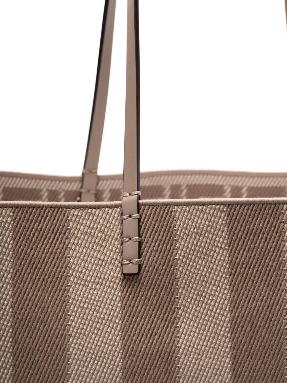 Fendi Women Pequin Striped And Ff Fabric Roll Large Reversible Shopper