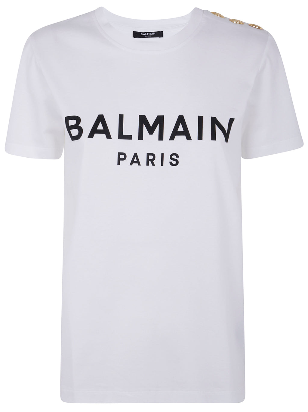 Balmain Women 3 Buttons Balmain Printed T-Shirt