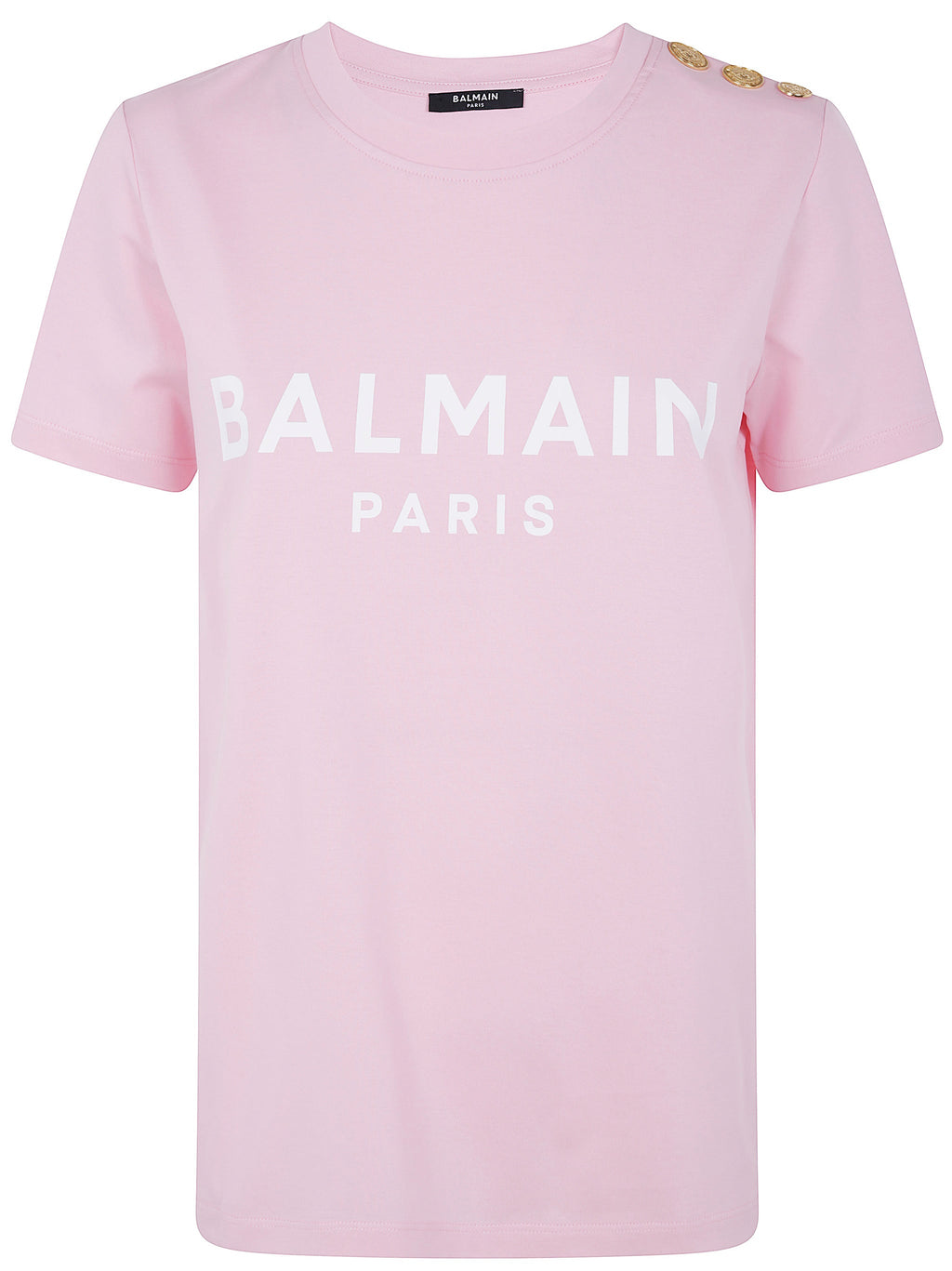 Balmain Women 3 Buttons Balmain Printed T-Shirt