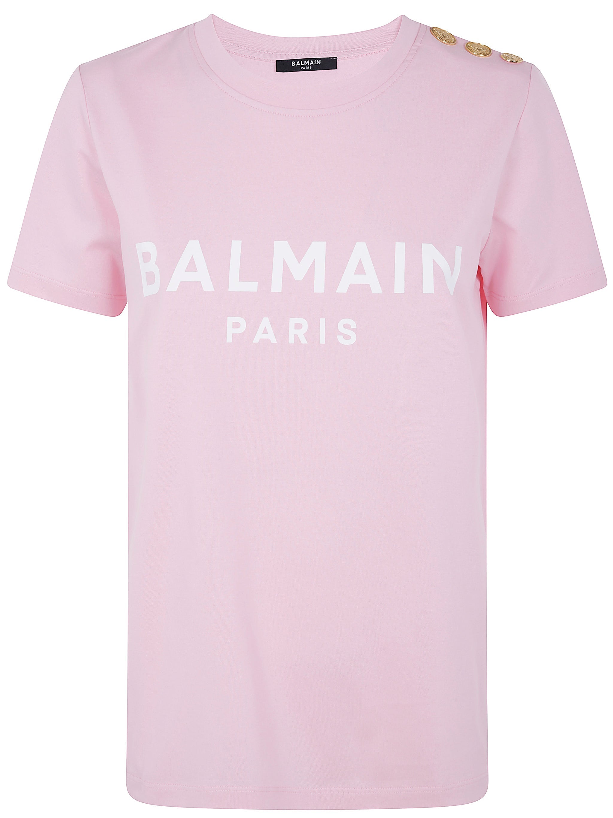 Balmain Women 3 Buttons Balmain Printed T-Shirt