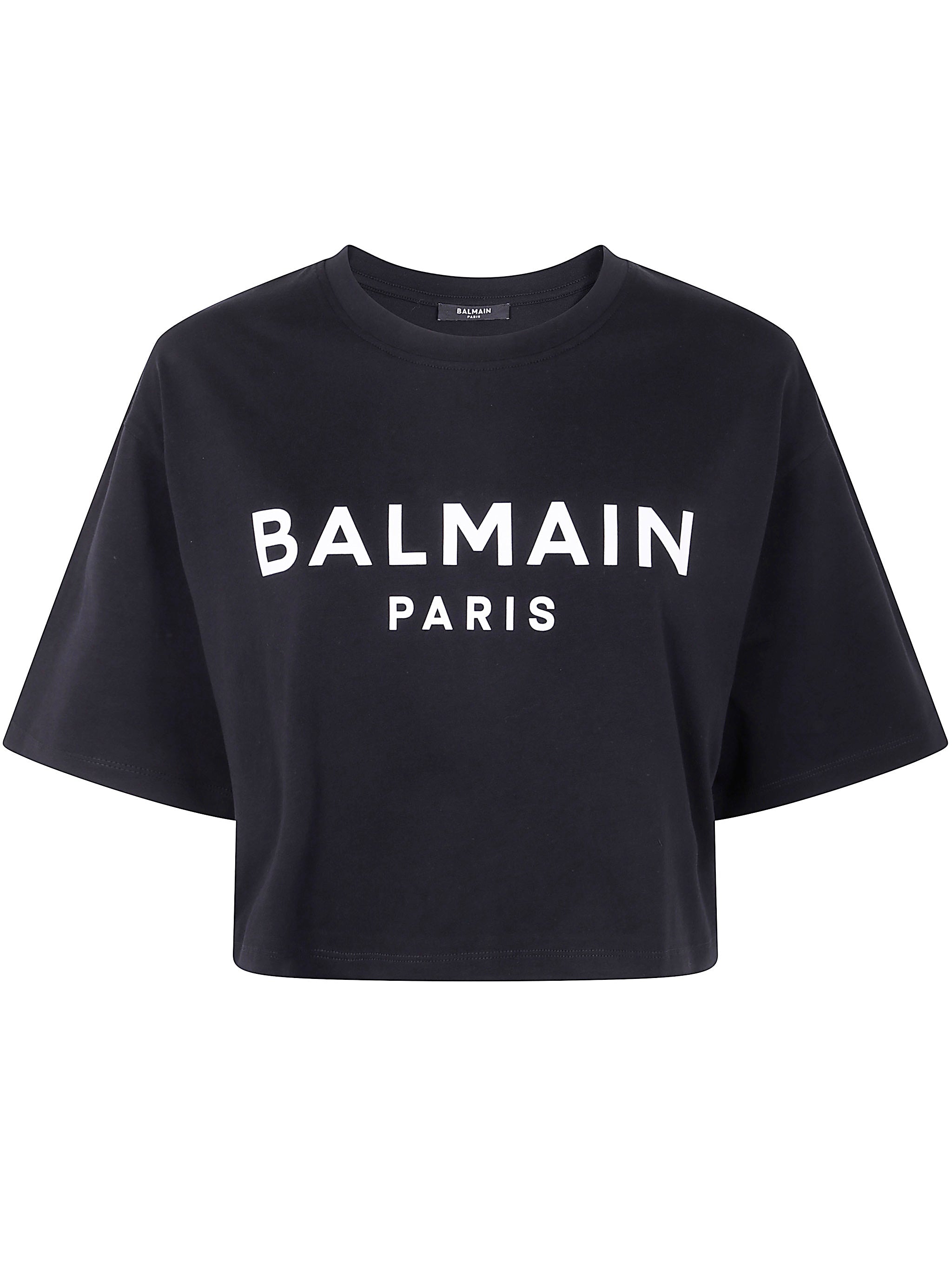 Balmain Women Balmain Printed Cropped T-Shirt