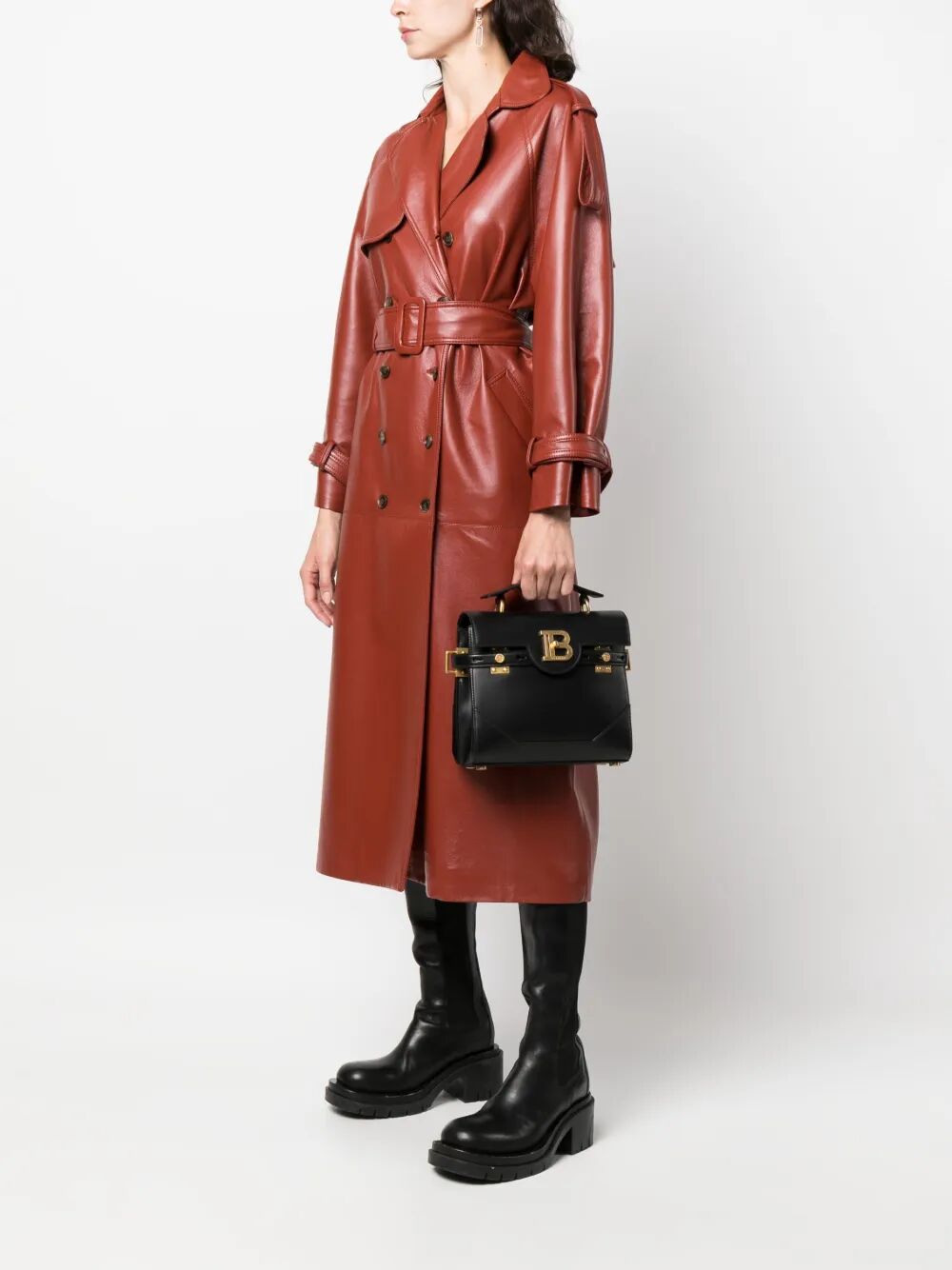 Balmain Women "B-Buzz 23" Calfskin Bag