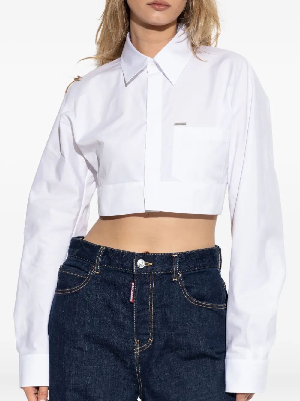 Dsquared2 Women Rounded Cropped Shirt