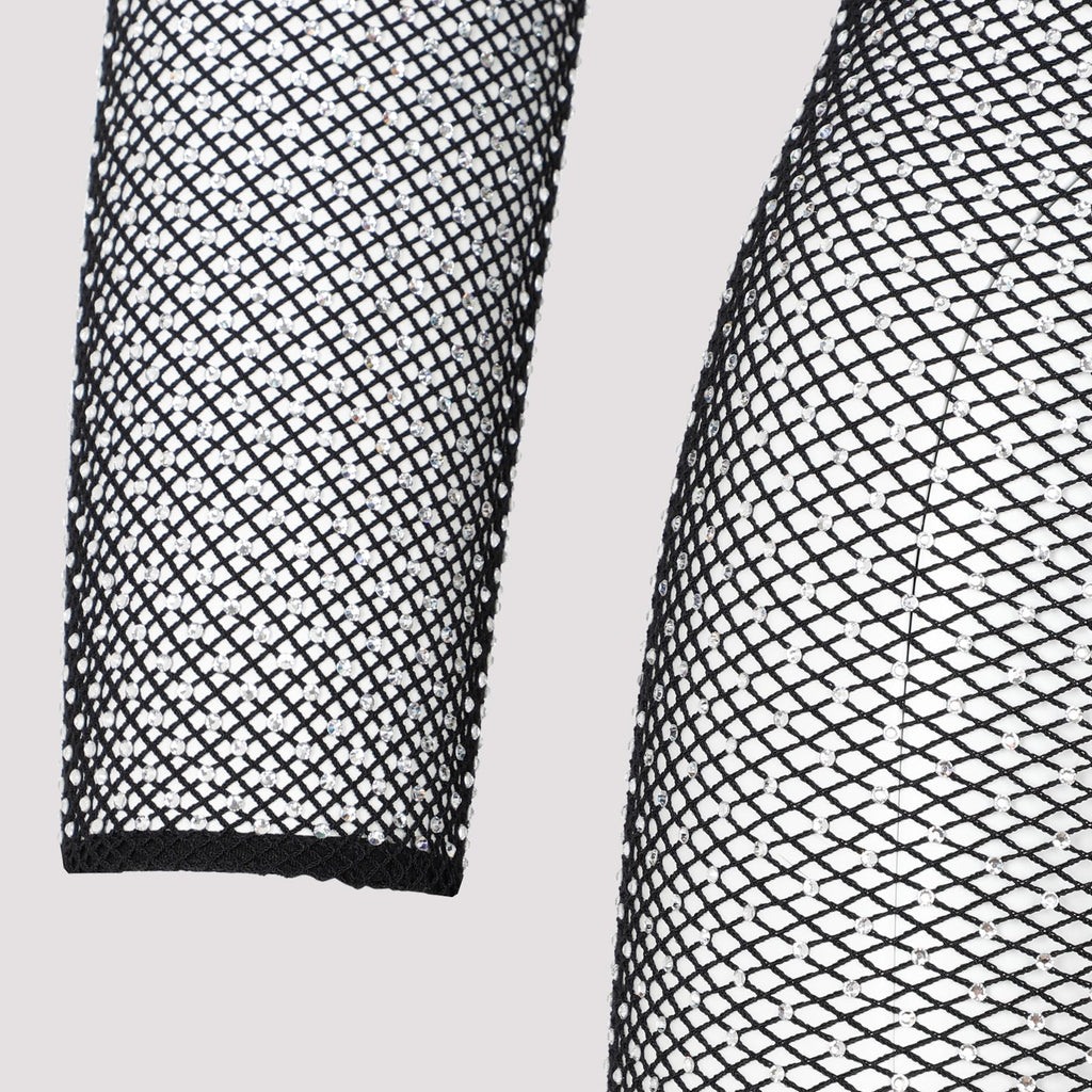 Balenciaga Crystal Mesh Mini Top Women