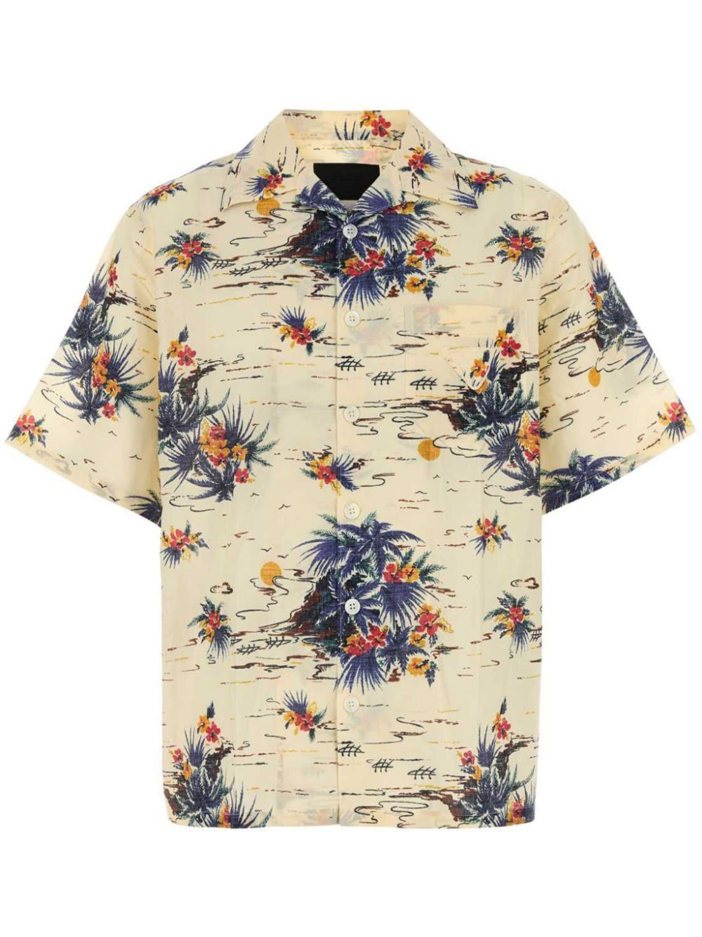 Prada Men Hawaii Batista Cotton Short-Sleeved Shirt