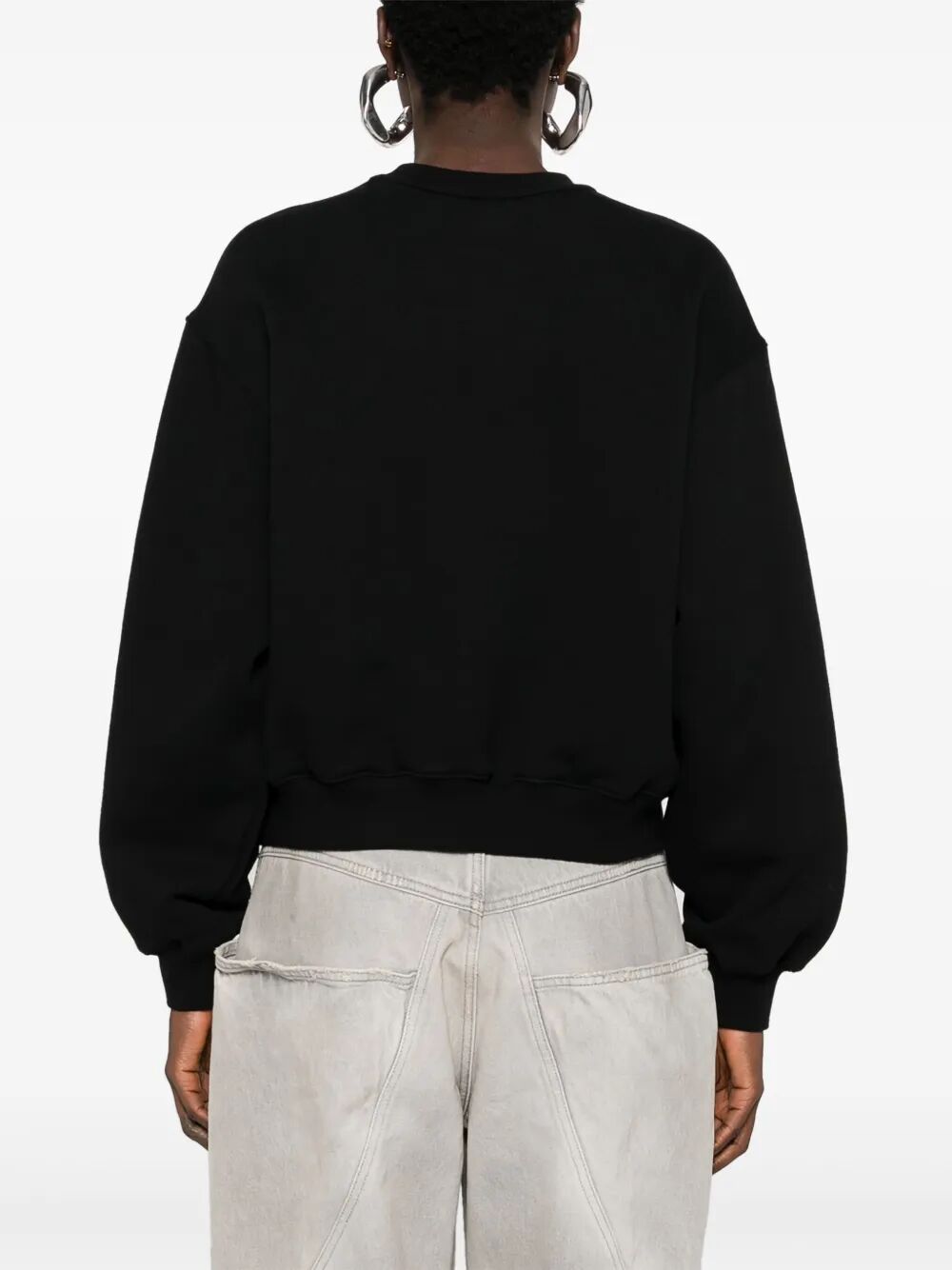 Alexander Wang Women Essential Terry Crew Neck Cotton Sweatshirt