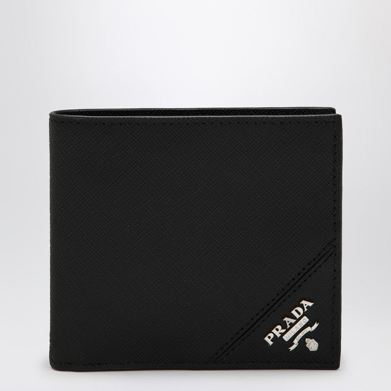 Prada Black Wallet In Saffiano Leather Men