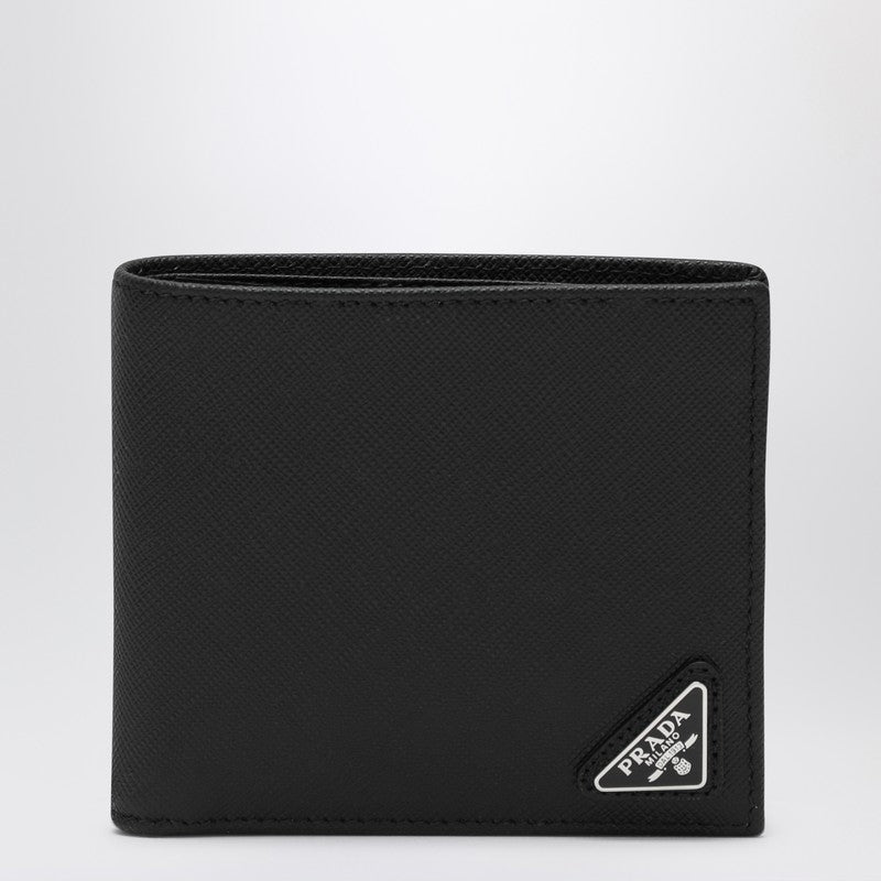 Prada Black Leather Wallet Men