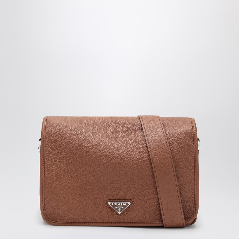 Prada Cognac-Coloured Leather Shoulder Bag Men