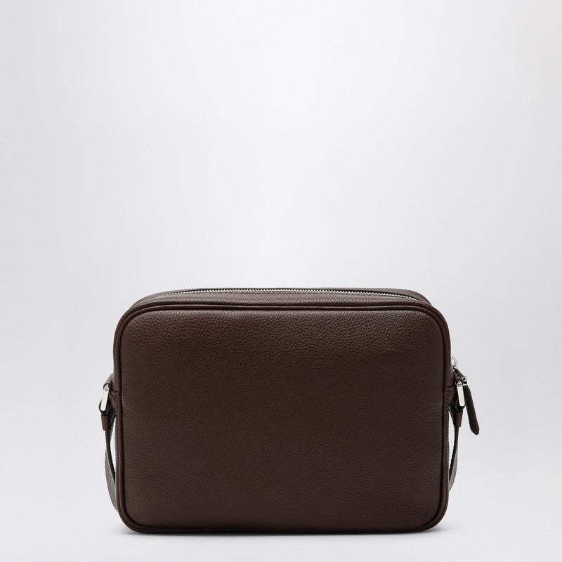 Prada Burnt Brown Leather Crossbody Bag Men