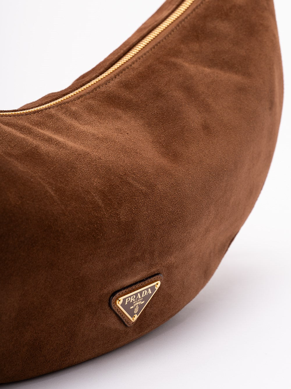 Prada Women `Prada Demi-Lune` Large Suede Shoulder Bag