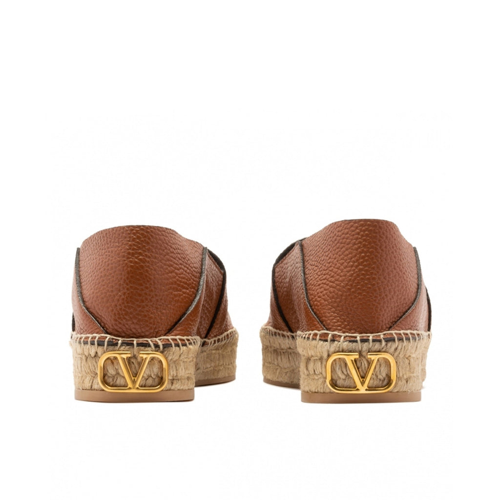 Valentino Garavani Logo-Plaque Leather Espadrilles Men