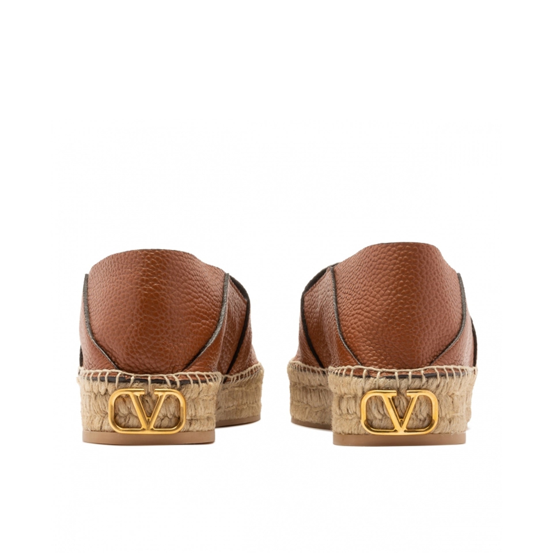Valentino Garavani Logo-Plaque Leather Espadrilles Men