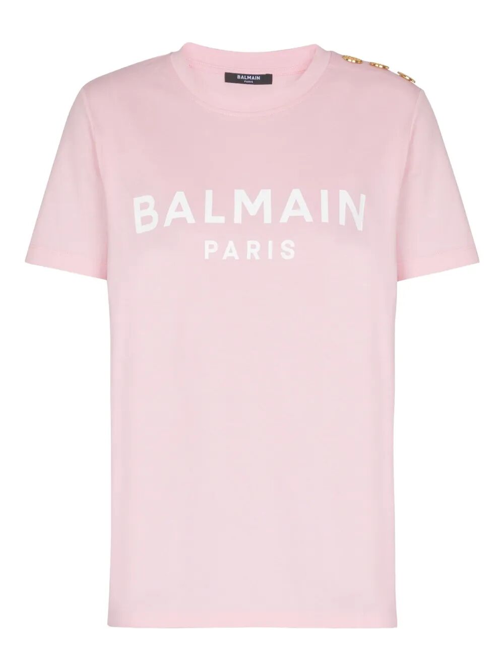 Balmain Women 3 Buttons Balmain Printed T-Shirt