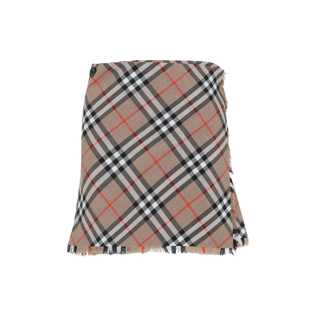 Burberry Check Midi Skirt Women