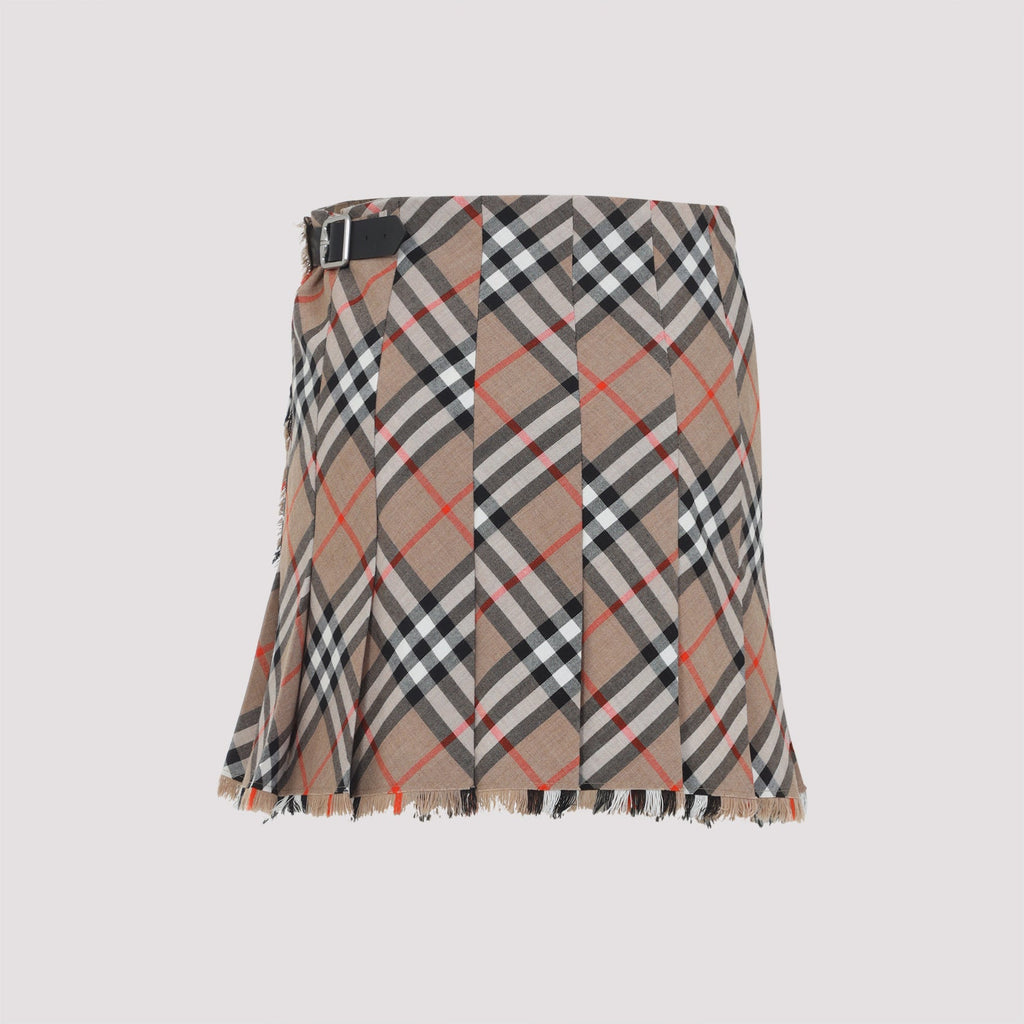 Burberry Check Midi Skirt Women