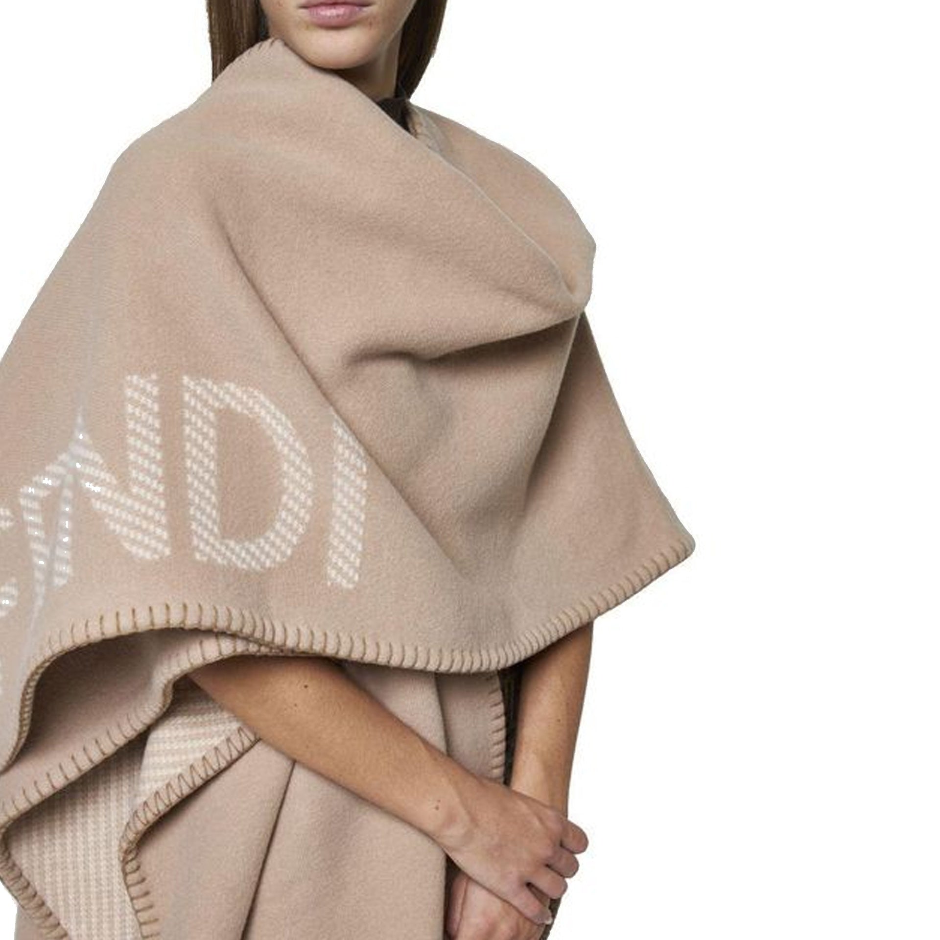 Fendi Wool And Cashmere Poncho Women