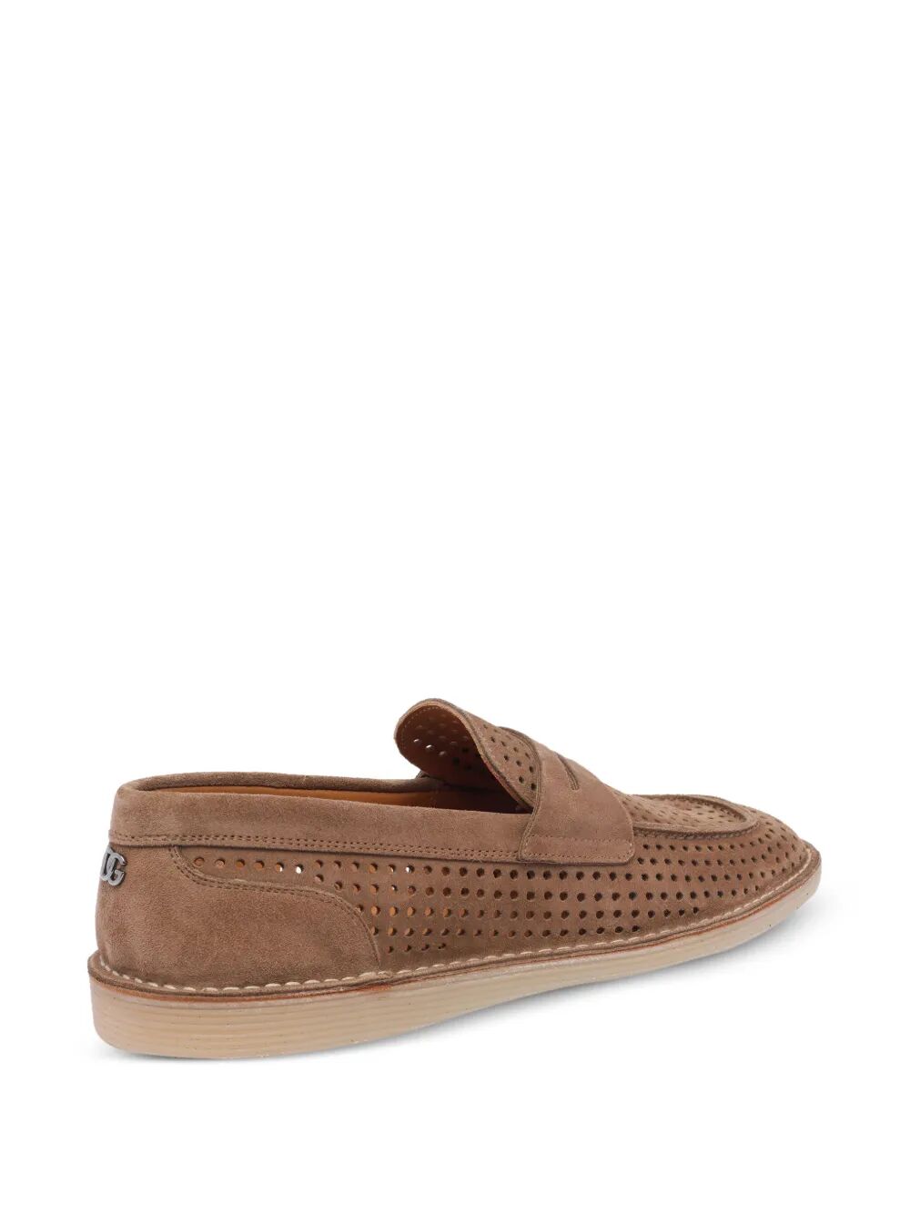 Dolce & Gabbana Men New Florio Perforated Suede Loafers