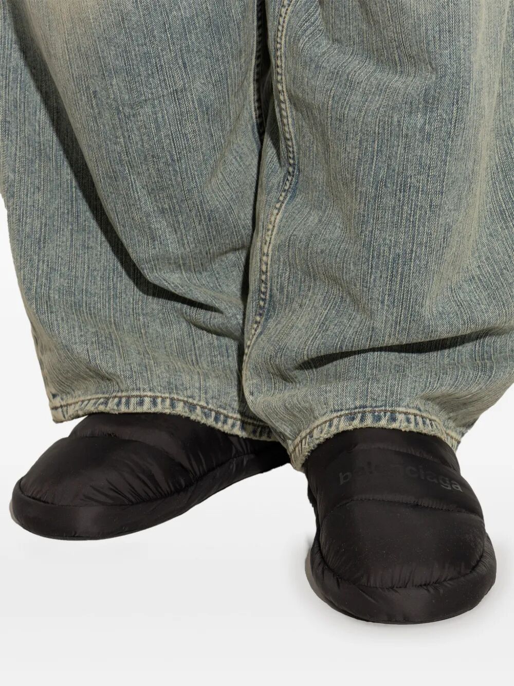 Balenciaga Men Polyamide And Fleece Alaska Slipper