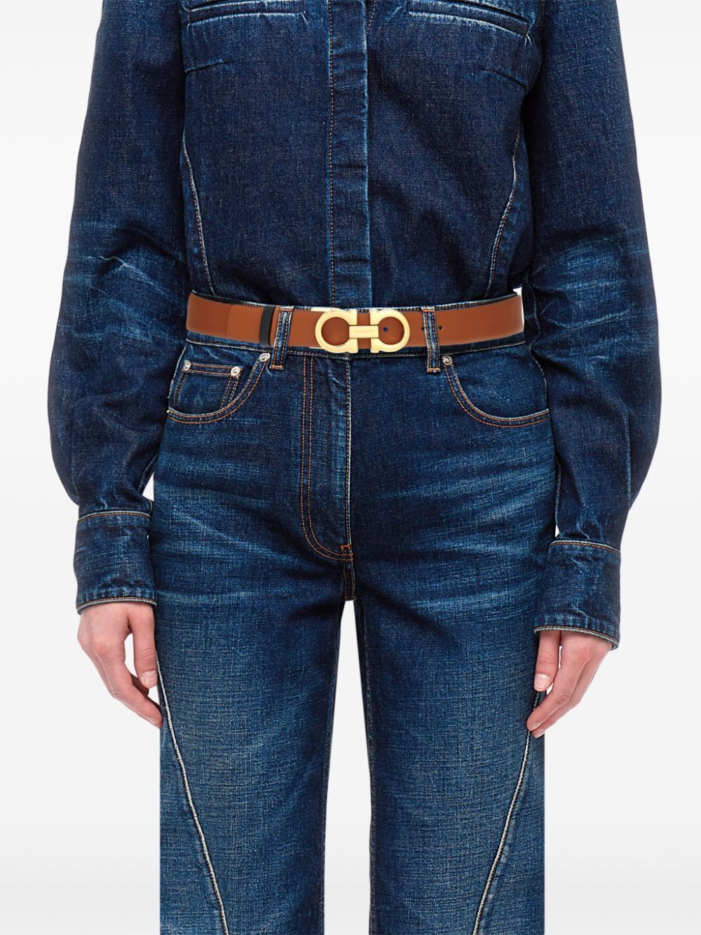 Ferragamo Mulheres Cintura Reversível Gancini H25